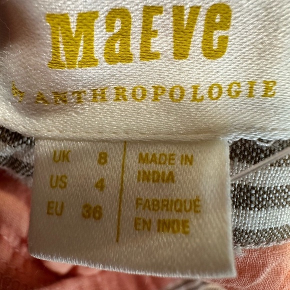 Anthropogie Maeve Square-Neck Tie-Back A-Line Midi Dress Size 4 New - Picture 5 of 6